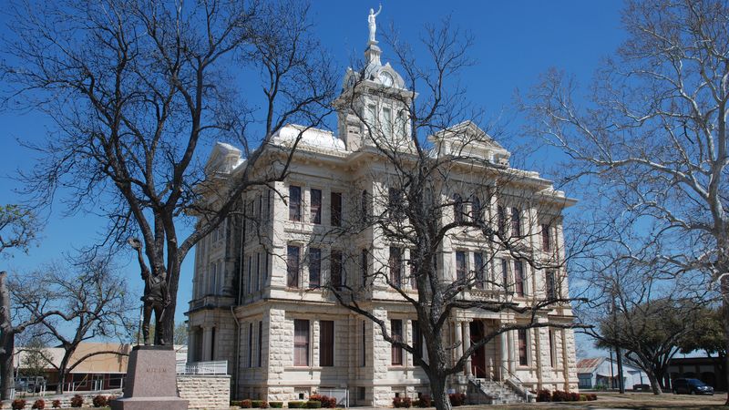 The Milam County Courthouse in Cameron